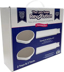 Expansion Pack - Greige - 2 Straight Tracks and 2 Trays. Does not Work Without the Lazy Susan Revolution Full Set (Sold Separately). by CozyNest Decor