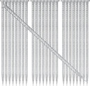 Tandefio 24 Pcs 14 inch Rebar Stakes, 1/2 Inch Diameter Threaded Galvanized Steel Ground Anchors Plant Support Garden Stakes, Heavy Duty Metal Landscape Spikes for Speed Bump Tent by CozyNest Decor