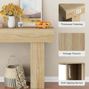 63 Inch Long Console Table for Entryway, Farmhouse Wood Rectangular Sofa Table Behind Couch Table, Narrow Entryway Table for Living Room, Entrance, Hallway, Foyer, Easy Assembly (Natural) by CozyNest Decor