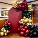 Black Burgundy Gold Balloons 12 Inch Burgundy Maroon Red Black Metallic Gold Latex Confetti Balloon for Kids Graduation Birthday Baby Shower Party Decoration by CozyNest Decor