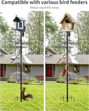 Bird Feeder Pole with Squirrel Baffle - 90 Inch Bird House Pole with Semicircular Hook for Outdoors, Squirrel Proof Baffle with Stainless Steel Spring for Better Defense, Slip-Fit Connection by GreenHaven Gardens