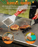 HOMENOTE Griddle Accessories Kit, Exclusive Griddle Tools Spatulas Set for Blackstone - 8 Pcs Commercial Grade Flat Top Grill Accessories - Great for Outdoor BBQ, Teppanyaki and Camping, Red by GreenHaven Gardens