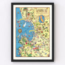 Vintage Map of Monterey Bay, 1932