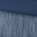 7 Piece Printed Seersucker Comforter Set Navy Queen