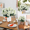 Hananona 12 Pcs Artificial Geranium Flowers for Outdoors Geranium Silk White Flower Outdoor UV Resistant Garden Plants Faux Flowers for Home Kitchen WeddingTable Centerpieces Decor (12, White) by CozyNest Decor