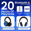 Puro Sound Labs BT2200 Plus Kids Bluetooth Headphones – Volume-Limiting 85dB, Studio-Grade Audio, Over-Ear & Comfy Design, 20-Hour Battery Life, Easy to Connect Wireless Headphones for Kids, Blue by TinyTreasures Baby Boutique