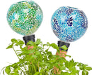 Terracotta Watering Spikes Mosaic Plant Watering Globes for Outdoor Plants 2 Pack Automatic Plant Waterer Indoor for Pots Garden Office by GreenHaven Gardens