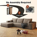 108" Sectional Couches for Living Room Modern Modular Sofa with L-Shape Couchs Upholstered Boneless Couch Deep Seat Sectional Couch with Chaise (Camel, Left Facing Chaise+2Seaters) by CozyNest Decor