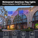 MUYUN 420 LEDs American Flag Lights, Waterproof LED US Light, United States Flag Light for Garden, Festival, Holiday, Party Decoration, Christmas Decorations by GreenHaven Gardens