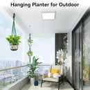 USLAI Macrame Plant Hanger Indoor Outdoor, Up to 4-15 inch Pot, Heavy 20lb Planters, Extra Long Strong Hanging Planter Basket Holder, Boho Home Decor, 35+49 Inch, Green (POTS NOT Included) by GreenHaven Gardens