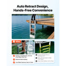 Retractable Dock Ladder, 5 Steps, Aluminum Alloy with Auto-Lift Float by HouseOfZazla