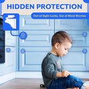 6 Pack Magnetic Cabinet Locks for Babies (with 2 Keys), Eco Baby Magnetic Baby Proofing Cabinet Locks, Child Locks for Cabinets Drawers Doors for Back to School, Easy Installation No Tools Required by TinyTreasures Baby Boutique