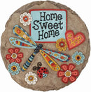 Spoontiques - Garden Décor - Home Sweet Dragonfly Stepping Stone - Decorative Stone for Garden by CozyNest Decor