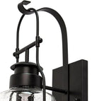 Muskoka Lifestyle Products Rustic Wall Light Lantern with Retro Industrial loft Lantern Look in Rubbed Bronze Powder Coat Finish with Milk Pioneer jug Glass by CozyNest Decor
