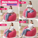 Hobestluk 3.5FT Bean Bag Chair Adult Bean Bag Chair Large Bean Bag Chair with Filler Included Teardrop Bean Bag with Removable Cover for Bedroom Living Room - (Large, Pink) by CozyNest Decor