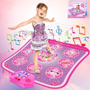 Princess Dance Mat Toy Gift - Popular Light Up Dancing Mat for Toddlers Kids Girls Ages 3 4 5 6 7 8 9 10 11 12 Year Old Christmas Party Presents Floor Mat Electronic Games Exercise Dance Pad by TinyTreasures Baby Boutique