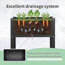 Raised Garden Bed with Drainage Hole Waterproof HDPE Elevated Planter Box with Legs Stable and Durable to Plant Herb Vegetable Flower,Patio,Balcony Outdoors/Indoors Black by GreenHaven Gardens