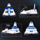 Aosom Toddler Bumper Car, 360° Rotation 6V Kids Electric Ride on Bumper Car with EVA Bumper Edges, Twins Motor, Songs, Horn, LED Lights, Safety Belt for 18-48 Months, White by TinyTreasures Baby Boutique