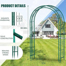 88in Steel Garden Arch Arbor Trellis for Climbing Plants Outdoor,Yard,Wide Sturdy Durable Garden Arch for Lawn,7.3ft Climbing Plants Decorative Wire Lattice,Outdoor Wedding Arch(Green) by GreenHaven Gardens