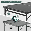 VILLEY Grill Table, 3ft Folding Camping Table with Aluminum Adjustable Legs, Portable Lightweight Camp Table for Beach Picnics and Outdoor Cooking by GreenHaven Gardens