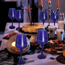 Purple Wine Glasses Set of 6-14oz Long Stem Wine Glass, Pretty Crystal Glassware, Hand Blown Goblets Drinkware, Unique Stemware Wine Glass Holiday Gift Set by CozyNest Decor