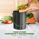 Utopia Kitchen Compost Bin for Kitchen Countertop, 1.3 Gallon Compost Bucket for Kitchen with Lid, Includes 1 Spare Charcoal Filter (Grey) by GreenHaven Gardens