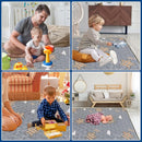 Baby Play Mats for Floor, Thick 50x50 Inch Crawling Mat for Playpen,Foam Playmats for Babies and Toddlers Infants, Foldable and Machine Washable(Grey) by TinyTreasures Baby Boutique