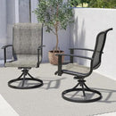 Grand Patio Outdoor Swivel Dining Chairs Set of 2, 360 Degree Mesh Sling Rocker Sets for Deck, Garden Backyard, Mixed Coffee by GreenHaven Gardens