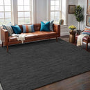 Washable Indoor Outdoor Rug 9x12 Weather Resistant Area Rugs Modern Solid for Porch Deck Balcony Backyard Patio Outside Carpet (9 X 12 Dark Grey) by CozyNest Decor