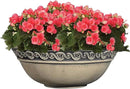 Classic Home and Garden Corinthian Resin Flower Pot Planter Bowl, Gray, 12" by GreenHaven Gardens