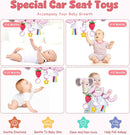 Stuffed Spiral Car Seat Toys for Baby Girls 0-6 Months, Perfect Newborn Gifts for Girls Essentials, Cute Pink Elephant Plush Items by TinyTreasures Baby Boutique