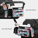 Momcozy Universal Stroller Organizer, 2 Insulated Cup Holders, Removable Zip Pocket, Adjustable Straps, Large Capacity Baby Essentials Compact Design, Fits Any Stroller (Multicolor) by TinyTreasures Baby Boutique