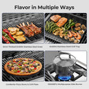 R.W.FLAME 4 Burner Gas Grill, 42,000 BTU Propane Grill, Outdoor Grills with Side Burner, Outdoor Barbecues with Stainless Steel Mesh and Plates, for Camping, Backyard, Patio and Deck by GreenHaven Gardens