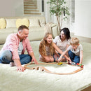 Ultra Soft Rug for Living Room, 9X12 Fluffy Shag Area Rug for Bedroom, Modern Shaggy Carpets Fuzzy Rug for Teens Dorm Nursery Home Decor Aesthetic, Upgrade Anti-Skid Durable, Cream White by TinyTreasures Baby Boutique