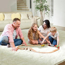 5X8 Ultra Soft Rug for Living Room, Fluffy Shag Area Rug for Bedroom, Modern Shaggy Carpets Fuzzy Rug for Teens Dorm Nursery Home Decor Aesthetic, Upgrade Anti-Skid Durable, Cream White by TinyTreasures Baby Boutique