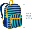 Wildkin ECO rPET Kids Backpack – Recycled, Padded, Adjustable for School & Travel – Blue Stripes by TinyTreasures Baby Boutique