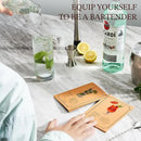 KITESSENSU Cocktail Shaker Set Bartender Kit, 6-Piece Silver Bar Set with Stand, Bar kit with Essential Bar Accessory Tools: Martini Shaker, Jigger, Strainer, Bar Spoon, Tongs, Opener by CozyNest Decor