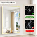 40x60inch Gold Bathroom Mirror, Gold Rectangle Mirror with Frame, Large Rectangular Wall Mirrors for Bathroom, Living Room, Hair Salon, Big Farmhouse Mirror Hang Horizontal/Vertical by CozyNest Decor