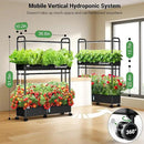 Growell Large Hydroponics Growing System Kit, 60 Pods Vertical Hydroponic Garden with 2 Light Modes Grow Light, Auto Circulating Water System, 32L Indoor Gardening System for Herb Vegetable Fruit by GreenHaven Gardens