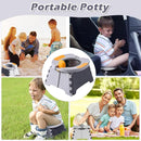 Portable Potty for Toddler Travel, Kids Travel Potty Training Chair with Travel Bag,Baby Potty Training Toilet for Outdoor and Indoor Easy to Clean(Gray) by Yszawmx, Includes 30 Replacement Bags by TinyTreasures Baby Boutique