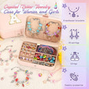 Girls Charm Bracelet Making Kit with Jewelry Case for Kids Charm Pendant Bracelet Kit DIY Jewelry Making Art & Craft for Kids Age 8-12 Birthday Gifts Valentine Christmas by TinyTreasures Baby Boutique