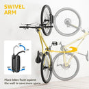 monTEK Swivel Bike Wall Mount, Bike Hangers for Garage, Space-Saving Vertical Bike Rack, Sturdy Bike Storage Rack Holds Up to 66lbs, Easy to Install, 2 Pack by GreenHaven Gardens