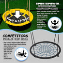 Sportspower Starlight Metal Swing Set with 2 LED Light-Up Swings, Saucer Swing & 5ft Slide – Outdoor Kids Playset with Sturdy Frame and Safety Features by TinyTreasures Baby Boutique