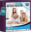Utopia Bedding Waterproof Mattress Protector Queen Size, Premium Terry Mattress Cover 200 GSM, Breathable, Fitted Style with Stretchable Pockets (Purple) by TinyTreasures Baby Boutique