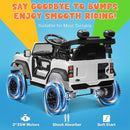 ENYOPRO Licensed Ford Bronco Raptor Electric Car for Kids, 12V Ride On Toys for Toddlers, Christmas Birthday Gifts Ride On Car for Kids Age 3-6 w/Remote Control, Bluetooth, LED Lights, 2 Speed (White) by TinyTreasures Baby Boutique