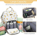 Diaper Bag Backpack, Diaper Bags for Baby Girls Boys, Baby Bags for Moms Dads, Nappy Changing Bag with Insulated Pockets,Multi-functional Waterproof Backpack with Stroller straps -Beige Banana by TinyTreasures Baby Boutique