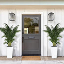 16" Tall Planters Set of 2, Outdoor＆Indoor Black Planter Pots, High Front Porch Planter Pots with Drainage Holes＆Water Level Monitor＆Inner Bucket, Automatic Watering,White by GreenHaven Gardens