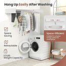 Foldable Wall-Mounted Drying Rack, Heavy-Duty 60 lb Capacity – Space-Saving Folding Laundry Hanger with 10 Clips, Rust-Proof Aluminium Clothes Dryer for Indoor & Outdoor Use by CozyNest Decor