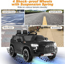 Costzon Ride on Car, 12V Licensed Chevrolet Tahoe Battery Powered Electric Vehicle w/ 2.4G Remote Control, High/Low Speed, Music, Lights, MP3/USB/FM, Spring Suspension, Electric SUV for Kids (Black) by TinyTreasures Baby Boutique