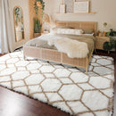 ONASAR Large Area Rugs for Living Room, 7x10 White and Beige Bedroom Rug, Washable Geometric Boho Soft Plush Shaggy Fuzzy Floor Carpet Mat for Nursery Kids Girls Boys Teen Dorm Home Decor by TinyTreasures Baby Boutique